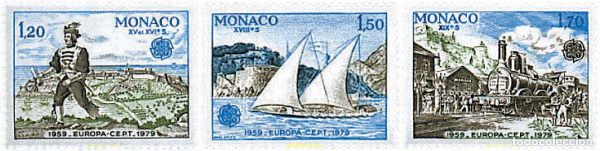 Sellos: 62389 MNH MONACO 1979 EUROPA CEPT. COMUNICACIONES