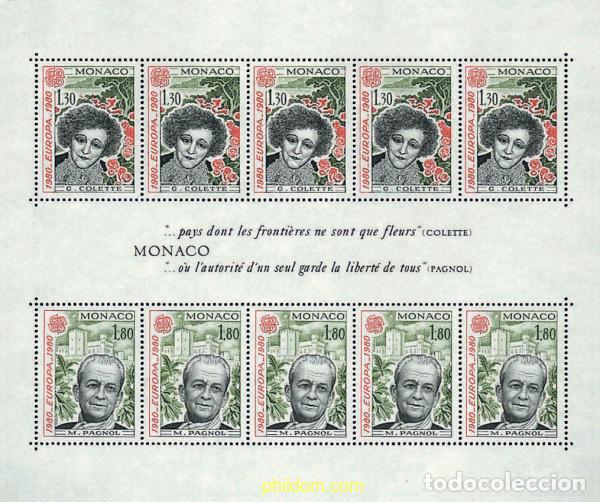 Sellos: 62436 MNH MONACO 1980 EUROPA CEPT. GENTE FAMOSA