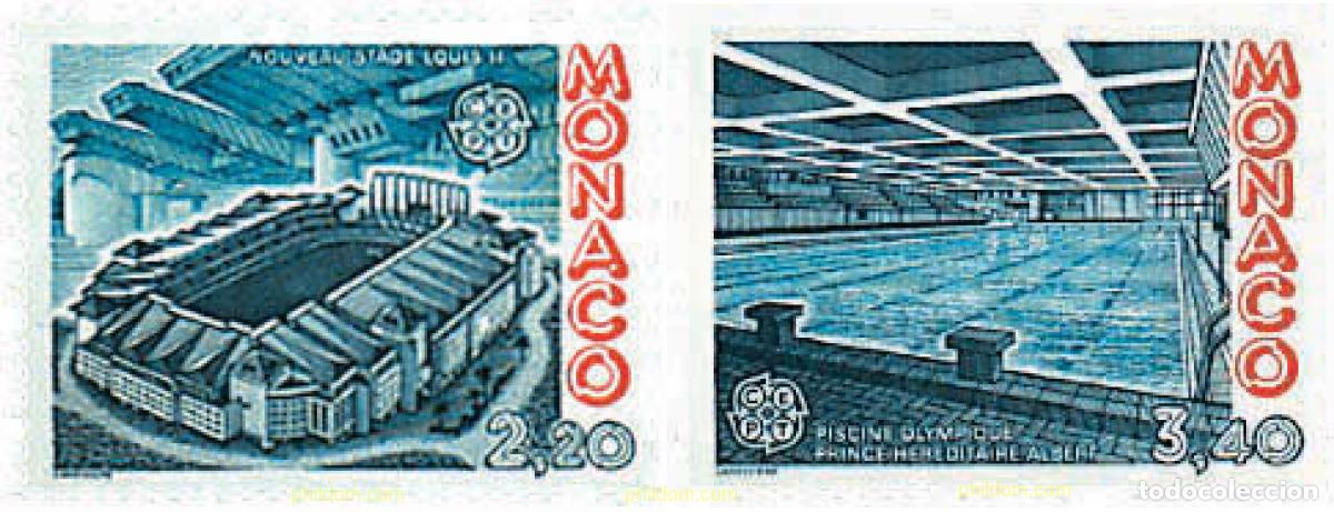Sellos: 62672 MNH MONACO 1987 EUROPA CEPT. ARQUITECTURA MODERNA