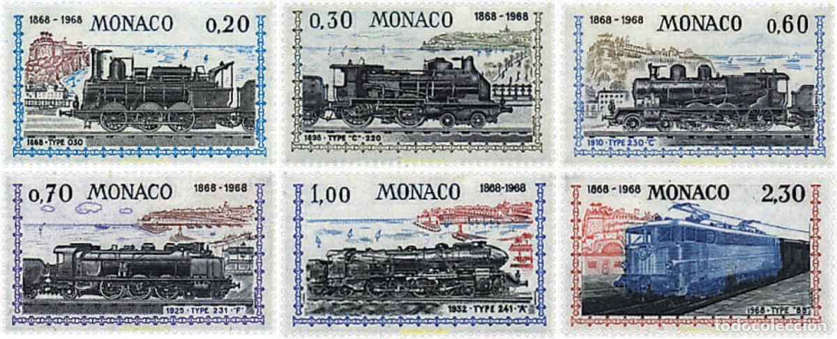 Sellos: 81478 MNH MONACO 1968 CENTENARIO DEL ENLACE FERROVIARIO CON NIZA