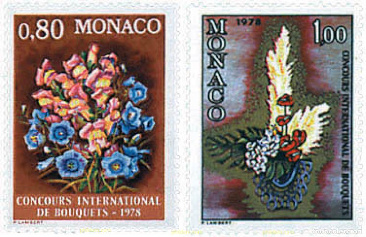 Sellos: 96930 MNH MONACO 1977 CONCURSO INTERNACIONAL DE RAMOS DE FLORES