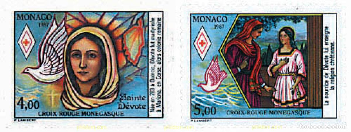 Sellos: 35479 MNH MONACO 1987 CRUZ ROJA MONEGASCA