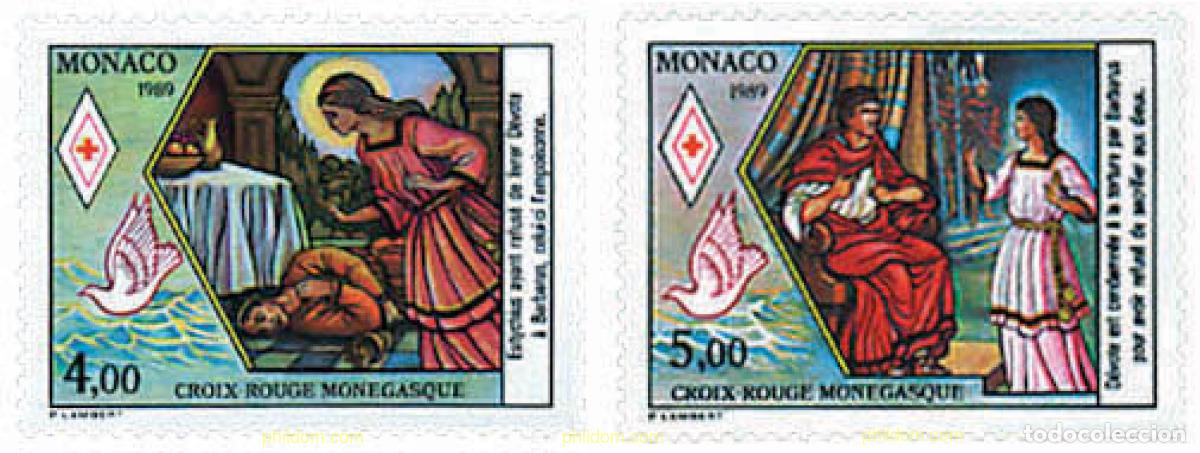 Sellos: 35481 MNH MONACO 1989 CRUZ ROJA MONEGASCA