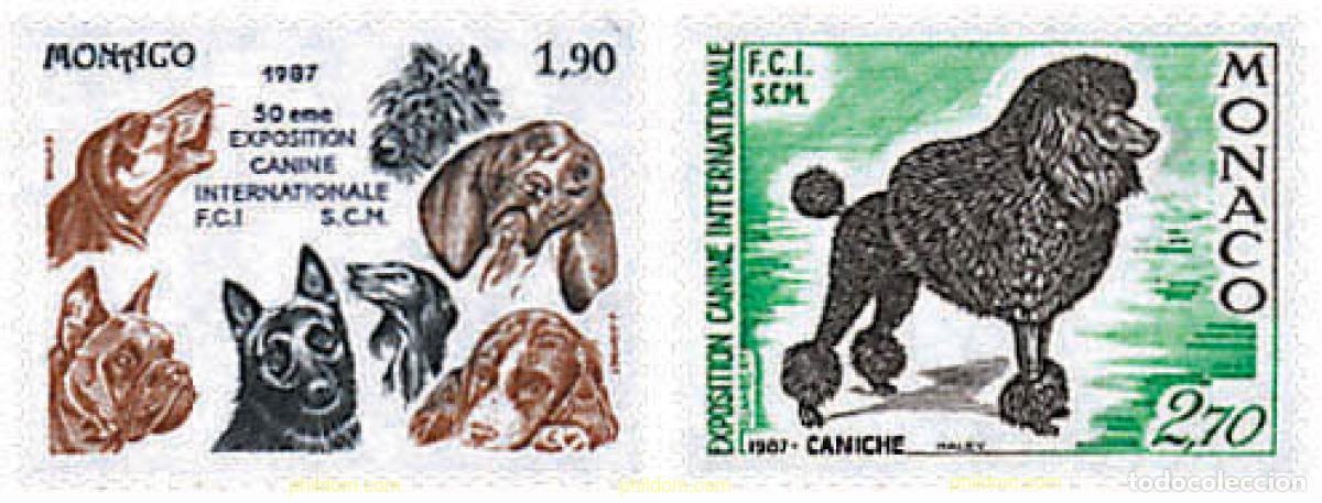 Sellos: 51027 MNH MONACO 1987 50 EXPOSICION CANINA INTERNACIONAL