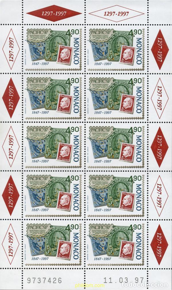 Sellos: 11840 MNH MONACO 1997 PACIFIC 97. EXPOSICION FILATELICA INTERNACIONAL