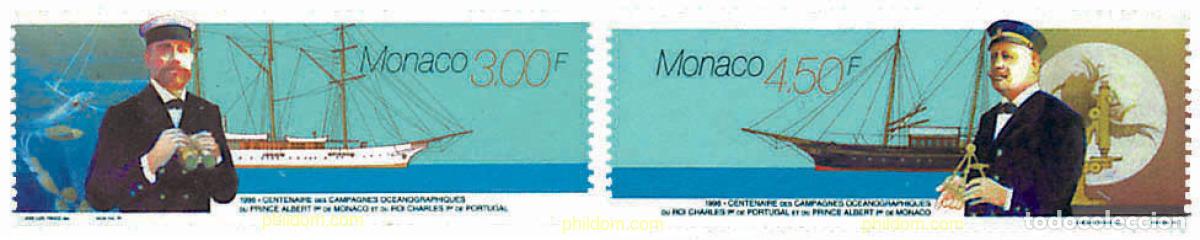 Sellos: 32463 MNH MONACO 1996 CENTENARIO DE LAS CAMPA&Ntilde;AS OCEANOGRAFICAS DEL PRINCIPE ALBERTO I