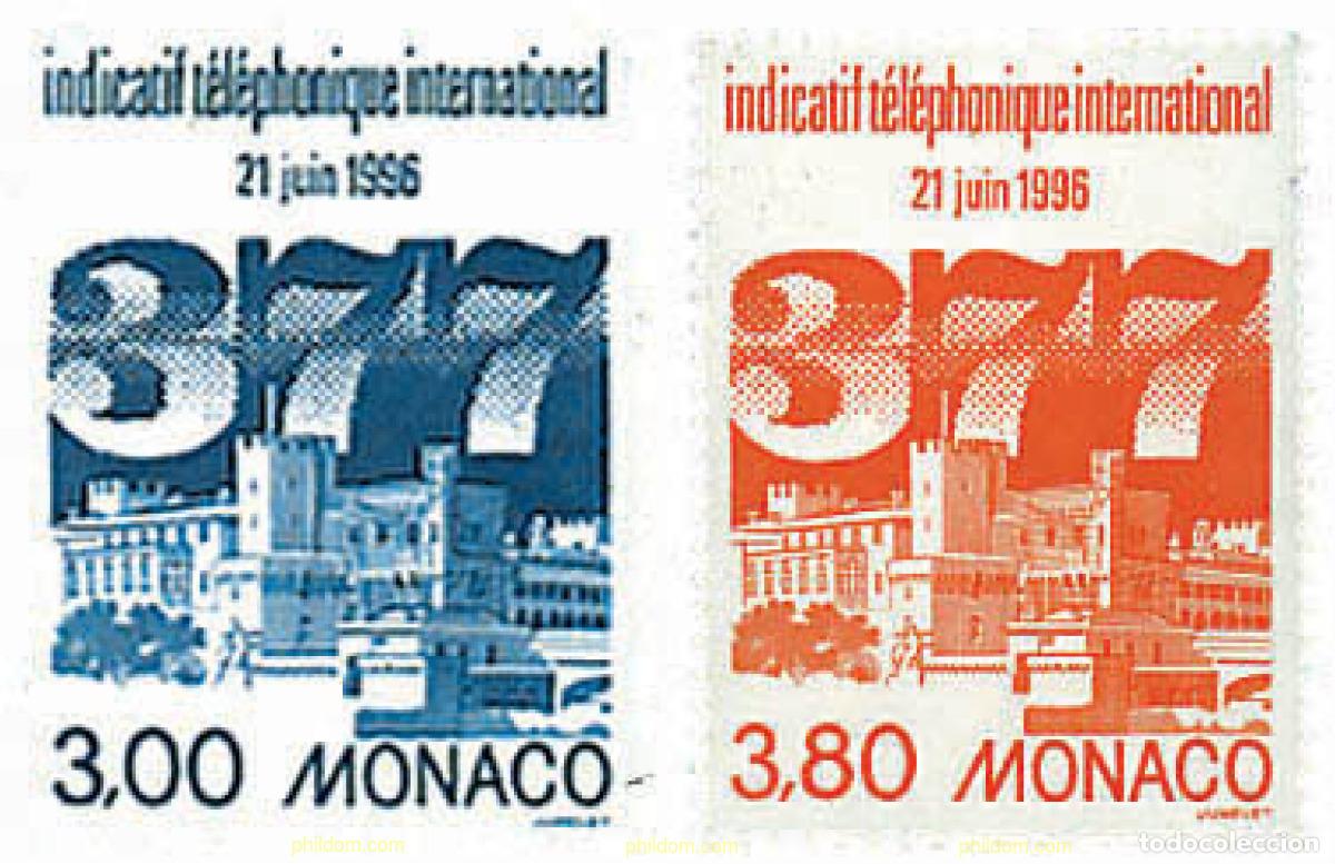 Sellos: 32979 MNH MONACO 1996 PUESTA EN SERVICIO DEL INDICATIVO TELEFONICO INTERNACIONAL
