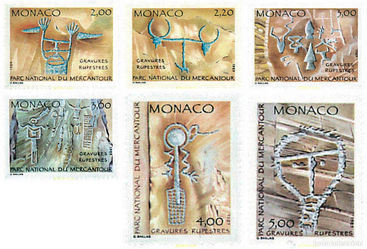 Sellos: 32581 MNH MONACO 1989 INSCRIPCIONES RUPESTRES DEL PARQUE DE MERCANTOUR