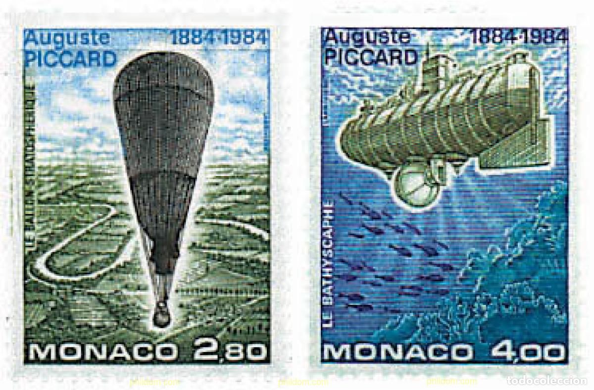 Briefmarken: 79010 MNH MONACO 1984 CENTENARIO DEL NACIMIENTO DE AUGUSTE PICCARD