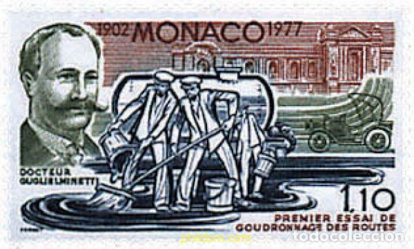 Sellos: 49046 MNH MONACO 1977 75 ANIVERSARIO DE LA PRIMERA CARRETERA ASFALTADA