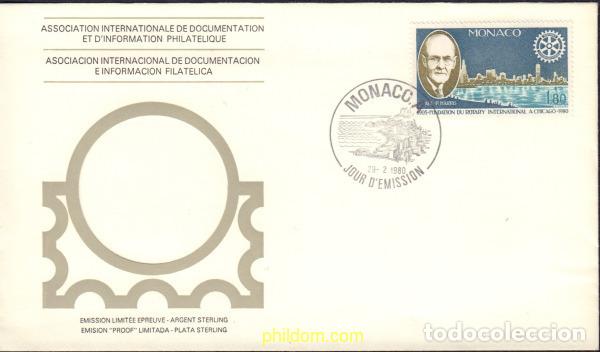 Sellos: 407945 MNH MONACO 1980 75 ANIVERSARIO DE LA FUNDACION DEL ROTARY INTERNACIONAL EN CHICAGO
