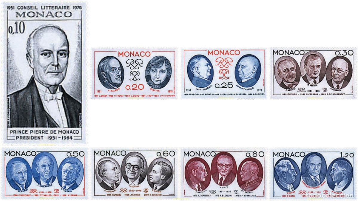 Sellos: 32414 MNH MONACO 1976 25 ANIVERSARIO DE LA FUNDACION DEL CONSEJO LITERARIO DE MONACO