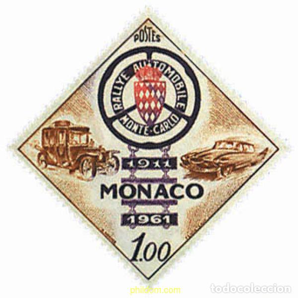 Sellos: 77470 MNH MONACO 1961 50 ANIVERSARIO DEL RALLY AUTOMOVILISTICO DE MONTECARLO