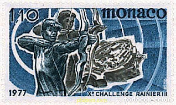 Sellos: 67777 MNH MONACO 1977 10 CAMPEONATO INTERNACIONAL DE TIRO CON ARCO