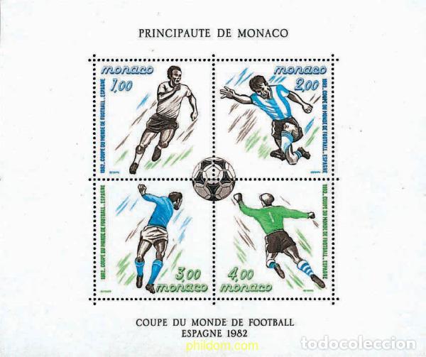 Sellos: 67782 MNH MONACO 1982 COPA DEL MUNDO DE FUTBOL. ESPA&Ntilde;A-82