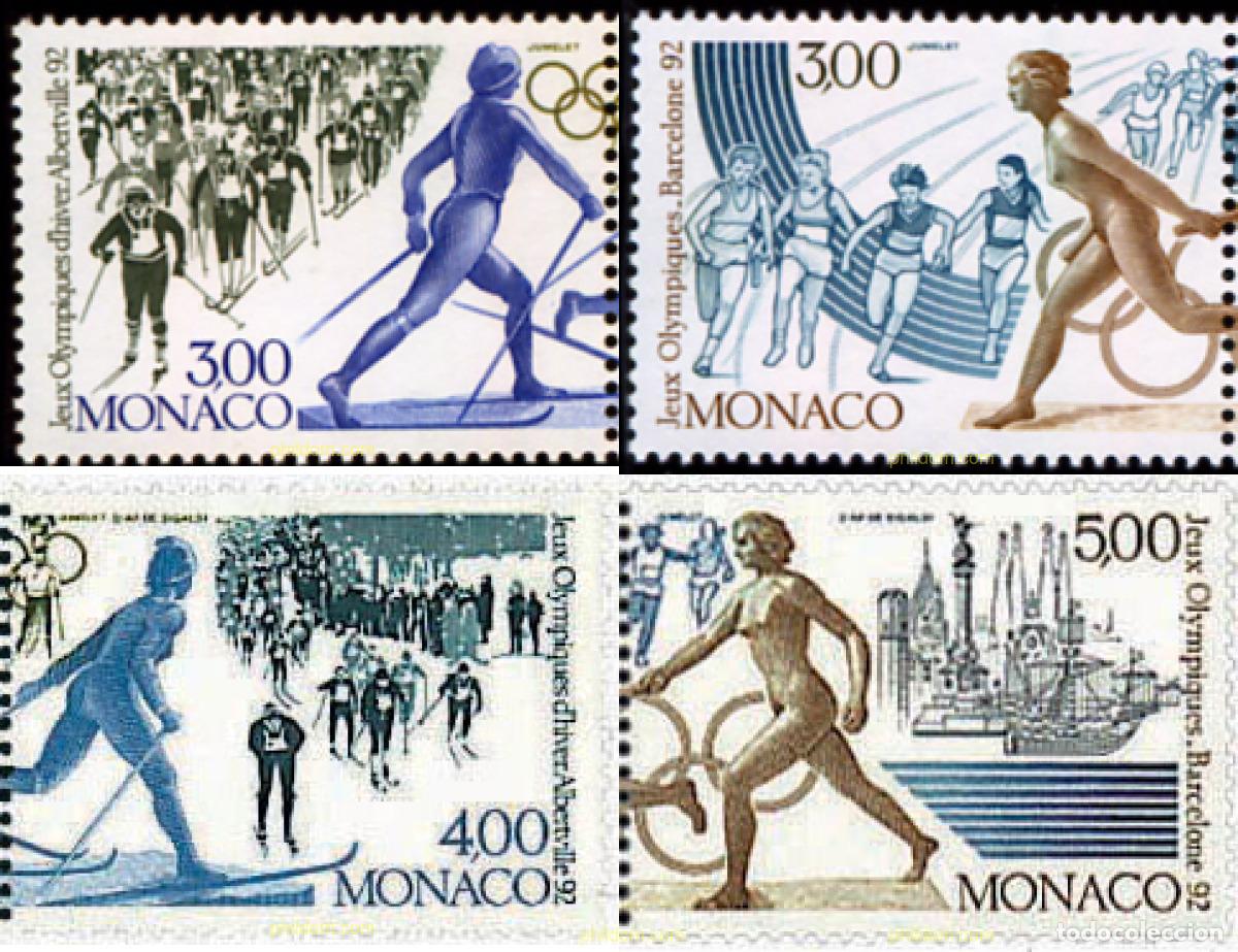 Sellos: 72786 MNH MONACO 1991 25 JUEGOS OLIMPICOS VERANO BARCELONA 1992 - 16 JUEGOS OLIMPICOS INVIERNO. ALB