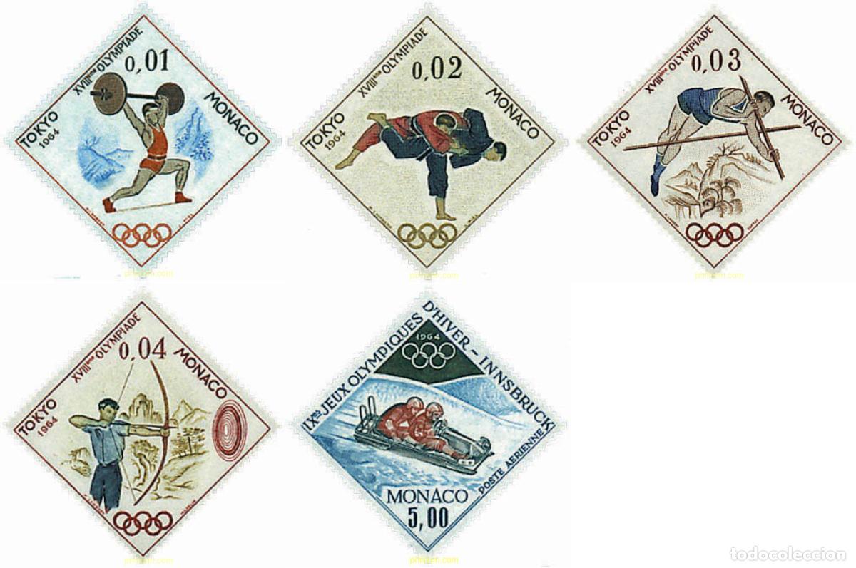 Sellos: 72780 MNH MONACO 1964 18 JUEGOS OLIMPICOS VERANO TOKIO 1964 - 9 JUEGOS OLIMPICOS INVIERNO INNSBRUCK