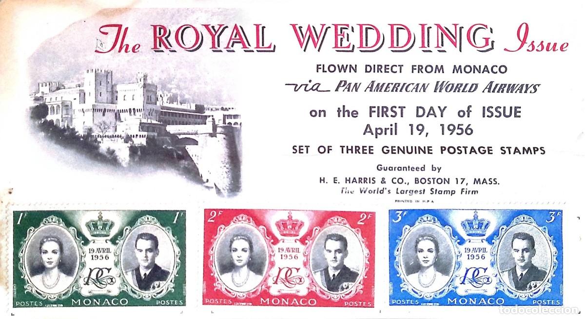 Sellos: O) 1956 MONACO, PRINCESS GRACE AND PRINCE RAINIER III, WEDDING OFPRINCE RAINIER III TO GRACE KELLY,