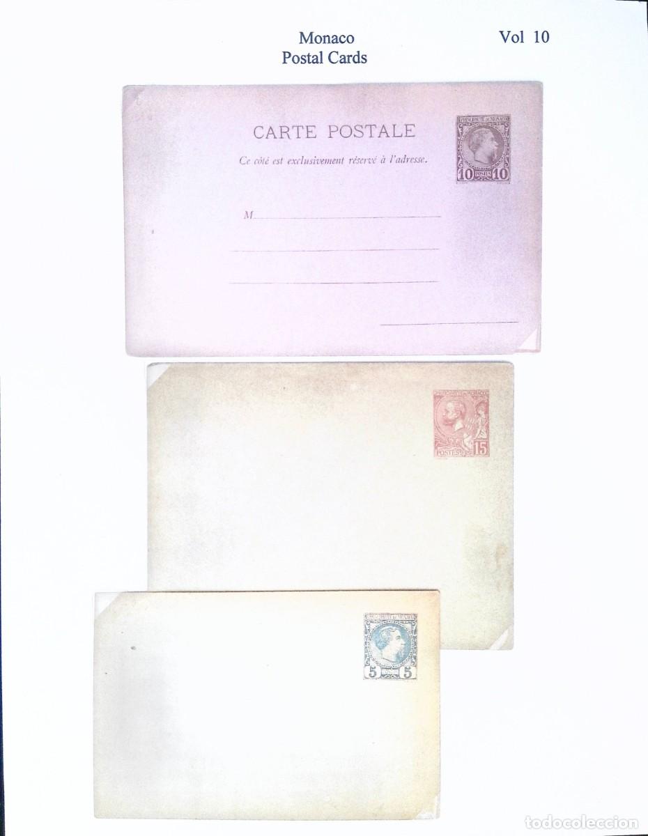 Sellos: O) 1885 MONACO, PRINCE CHARLES III, PRINCE ALBERT I, POSTAL STATIONERY, SET XF