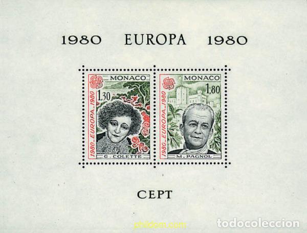 Sellos: 4246 MNH MONACO 1980 EUROPA CEPT. GENTE FAMOSA