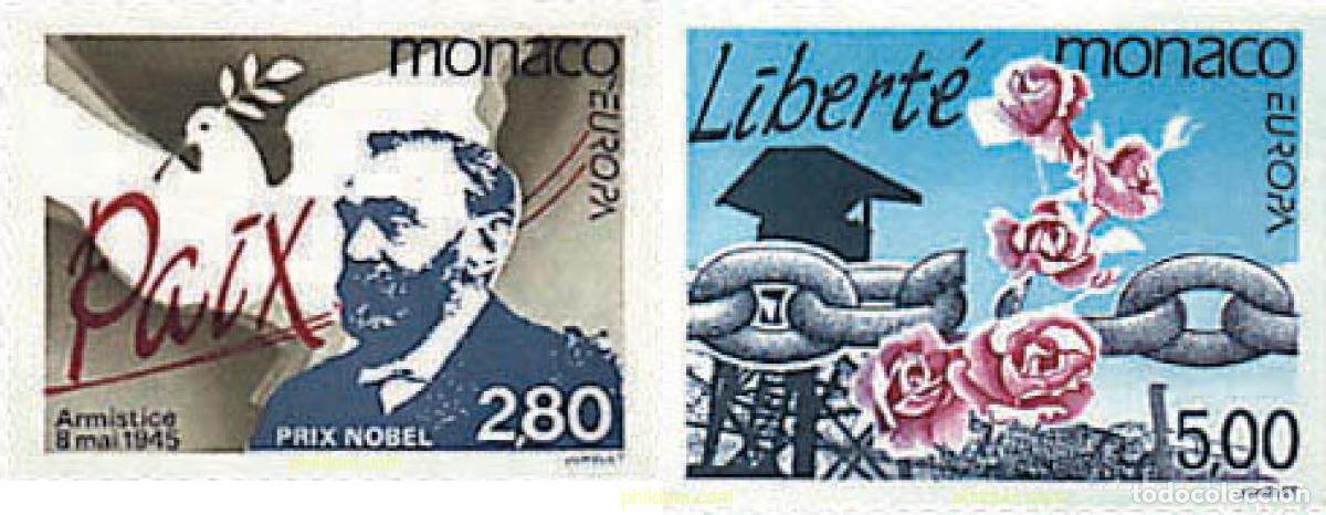 Sellos: 95456 MNH MONACO 1995 EUROPA CEPT. PAZ Y LIBERTAD