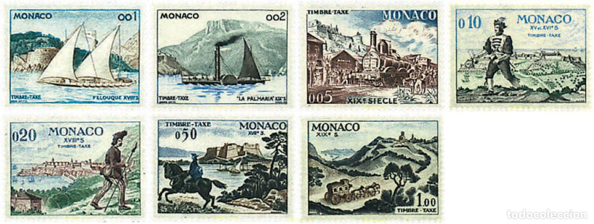 Sellos: 56016 MNH MONACO 1960 MEDIOS DE TRANSPORTE ANTIGUOS DEL SIGLO XV AL XIX