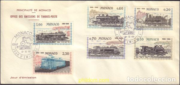 Sellos: 391298 MNH MONACO 1968 CENTENARIO DEL ENLACE FERROVIARIO CON NIZA
