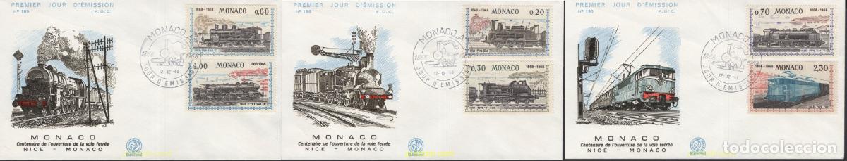 Sellos: 655070 MNH MONACO 1968 CENTENARIO DEL ENLACE FERROVIARIO CON NIZA
