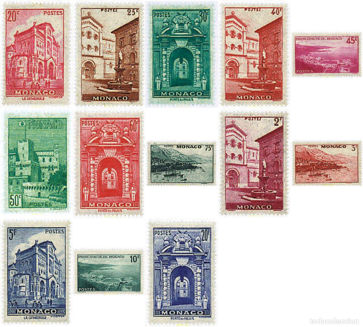 Selos: 372524 HINGED MONACO 1938 VISTAS DEL PRINCIPADO Y PRINCIPE LUIS II