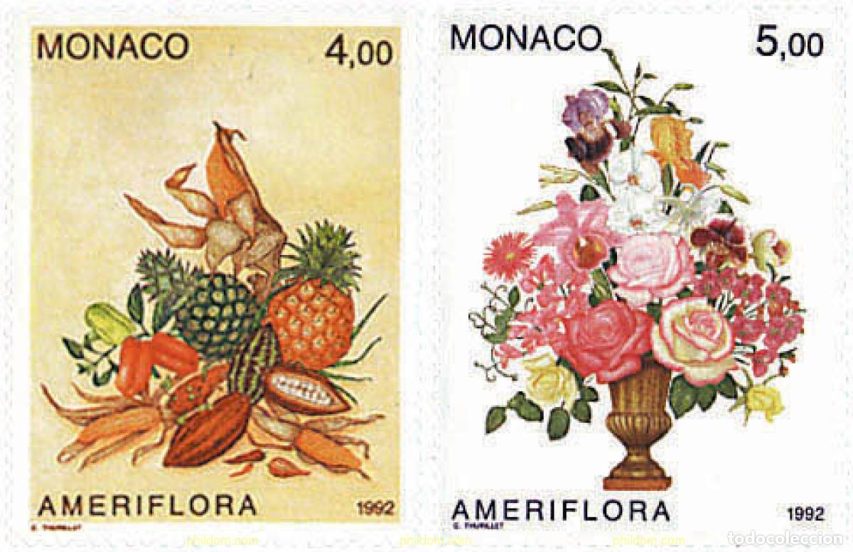 Sellos: 96983 MNH MONACO 1992 AMERIFLORA. EXPOSICION EN COLUMBUS