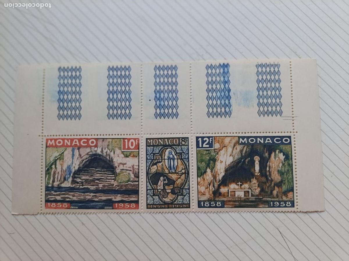 Briefmarken: M&oacute;naco. Bloque de sellos nuevos 1958