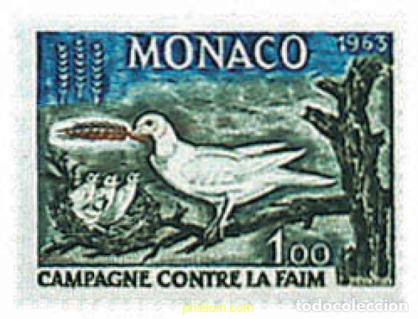 Stamps: 35468 MNH MONACO 1963 CAMPA&Ntilde;A MUNDIAL CONTRA EL HAMBRE