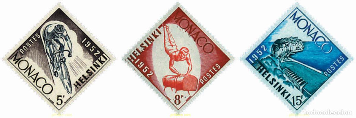 Sellos: 791083 MNH MONACO 1953 15 JUEGOS OLIMPICOS VERANO HELSINKI 1952