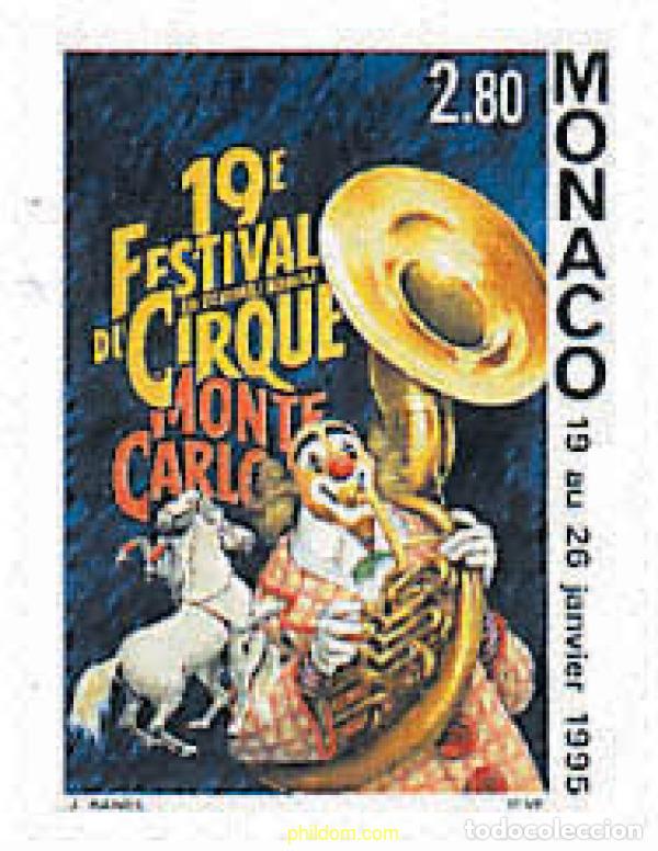 Sellos: 32968 MNH MONACO 1995 19 FESTIVAL INTERNACIONAL DEL CIRCO DE MONTECARLO