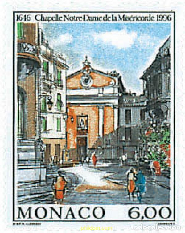 Selos: 32605 MNH MONACO 1996 350 ANIVERSARIO DE LA INAUGURACION DE LA CAPILLA DE NOTRE-DAME DE LA MISERICO