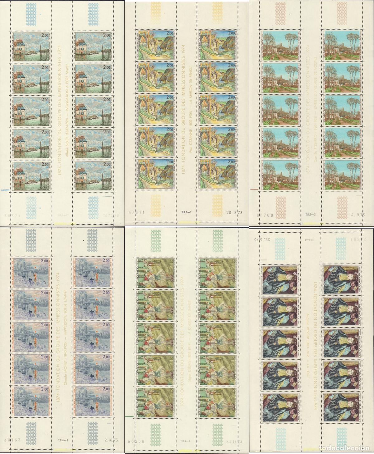 Sellos: 578090 MNH MONACO 1974 CENTENARIO DE LA FUNDACION DEL GRUPO DE LOS IMPRESIONISTAS