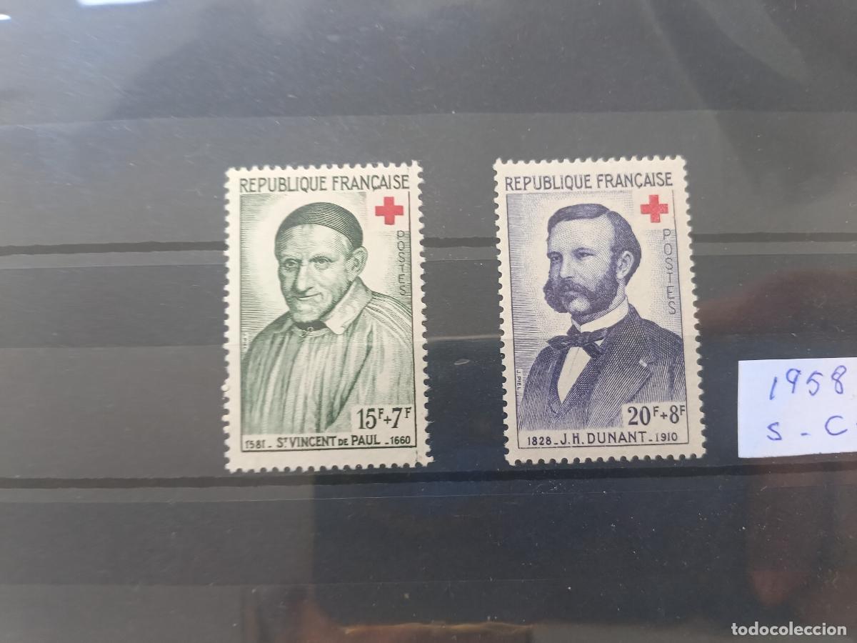 Stamps: Francia. Lote de sellos nuevos perfectos, Cruz Roja. 1958