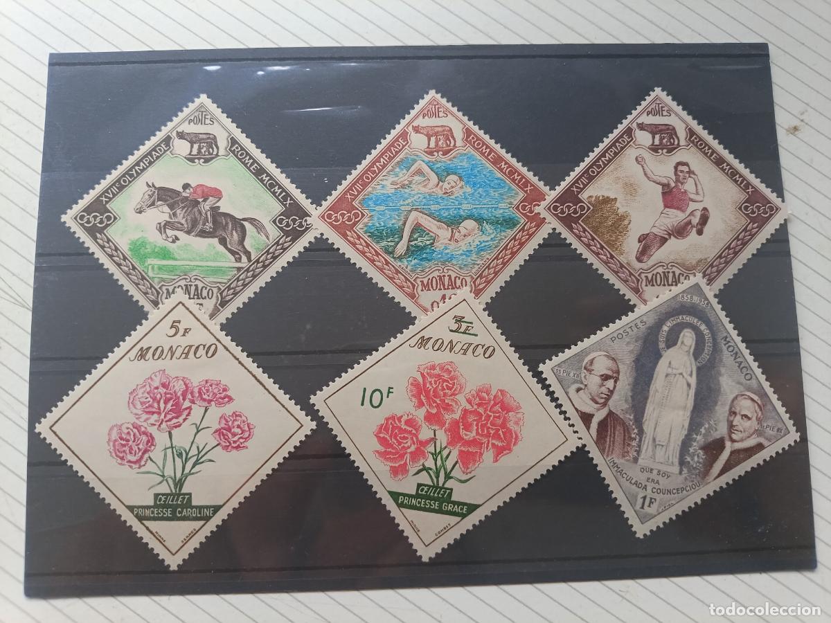 Stamps: M&oacute;naco. Lote de sellos