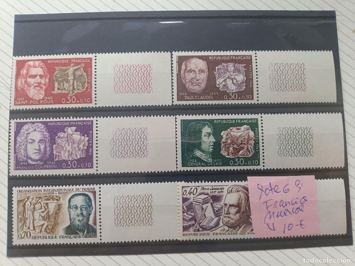 Stamps: Francia. Lote de sellos nuevos perfectos. Personajes