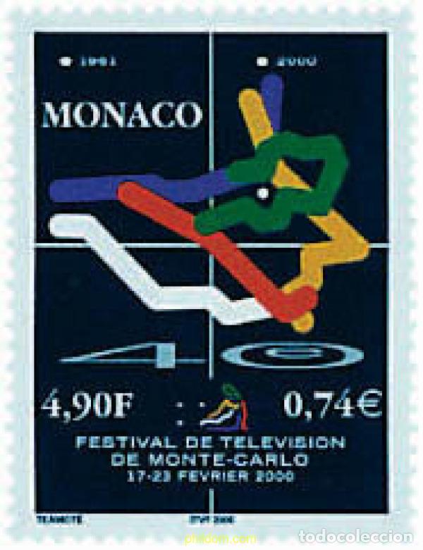 Briefmarken: 48150 MNH MONACO 2000 40 FESTIVAL DE TELEVISION DE MONTECARLO
