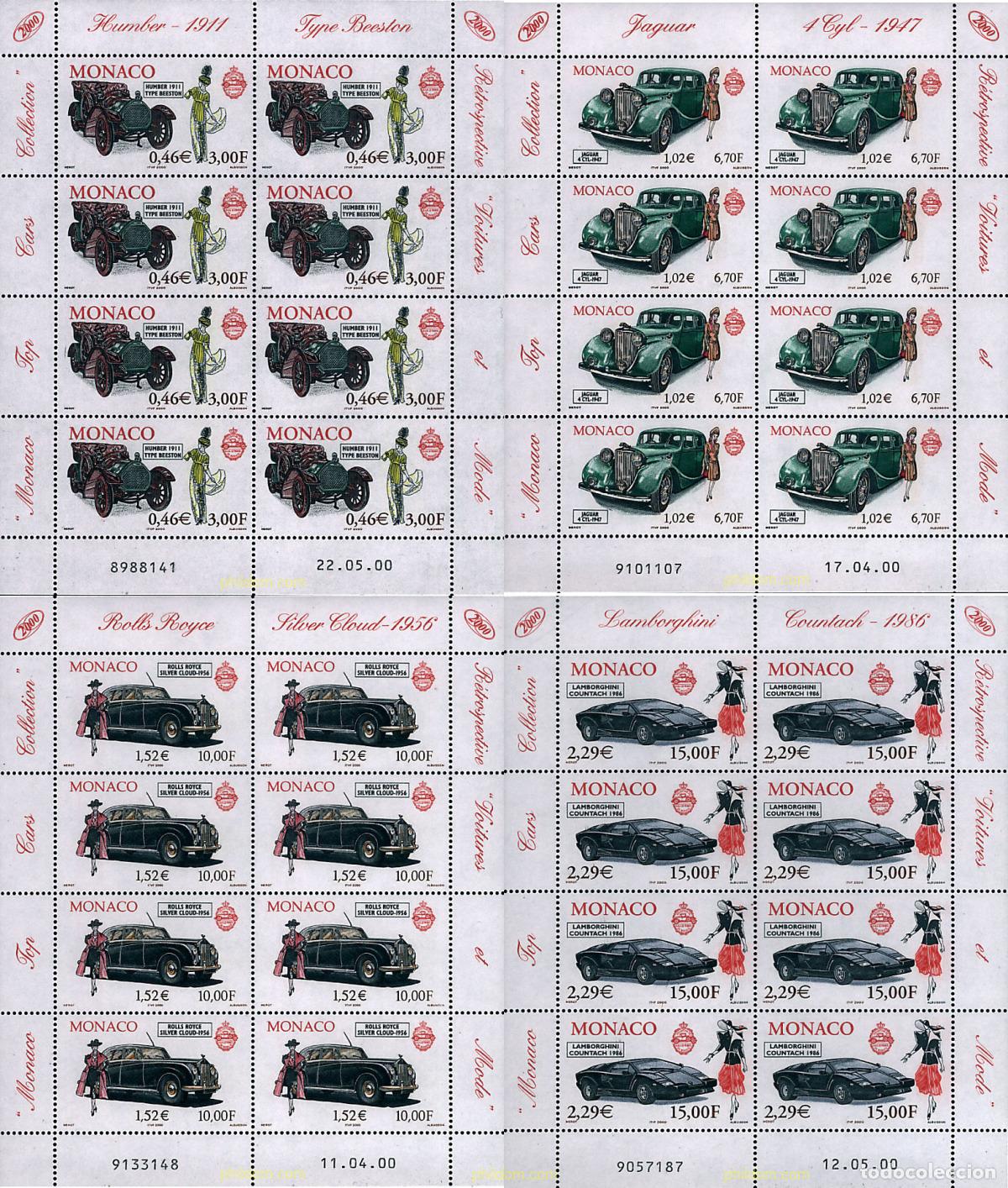 Sellos: 10400 MNH MONACO 2000 AUTOMOVILES Y MODA