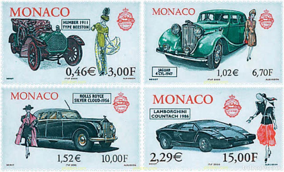 Sellos: 77475 MNH MONACO 2000 AUTOMOVILES Y MODA