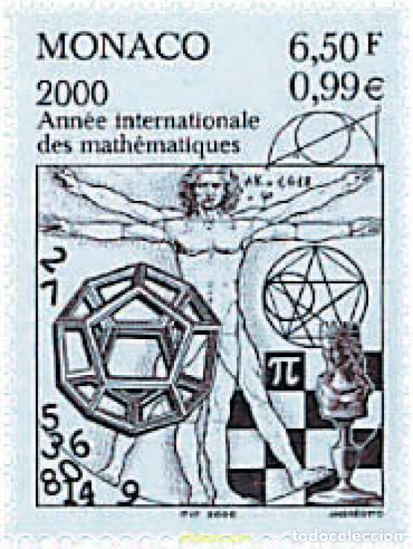 Stamps: 61461 MNH MONACO 2000 A&Ntilde;O INTERNACIONAL DE LAS MATEMATICAS