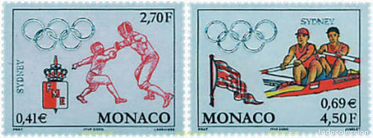 Stamps: 61999 MNH MONACO 2000 27 JUEGOS OLIMPICOS VERANO SYDNEY 2000