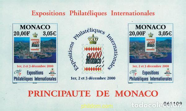 Sellos: 77498 MNH MONACO 2000 MONACO 2000. EXPOSICIONES FILATELICAS INTERNACIONALES