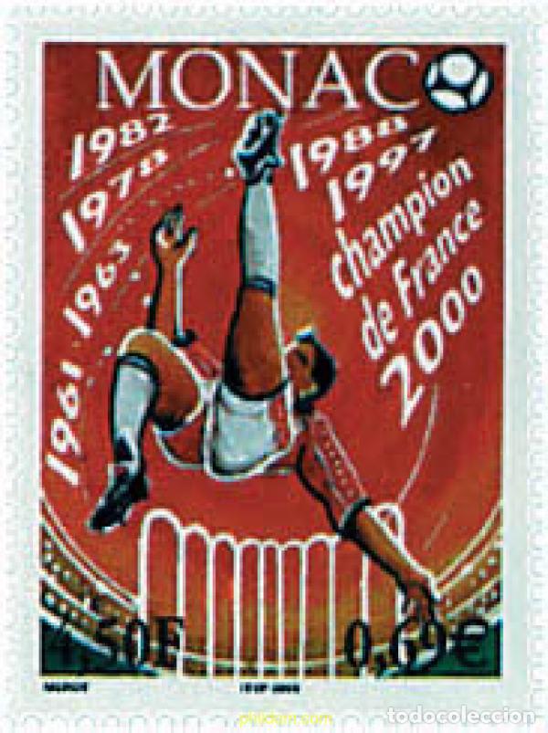 Sellos: 61485 MNH MONACO 2000 CAMPEON DEL CAMPEONATO DE FRANCIA 2000