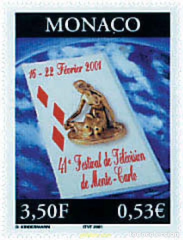 Sellos: 75342 MNH MONACO 2001 41 FESTIVAL DE TELEVISION DE MONTECARLO