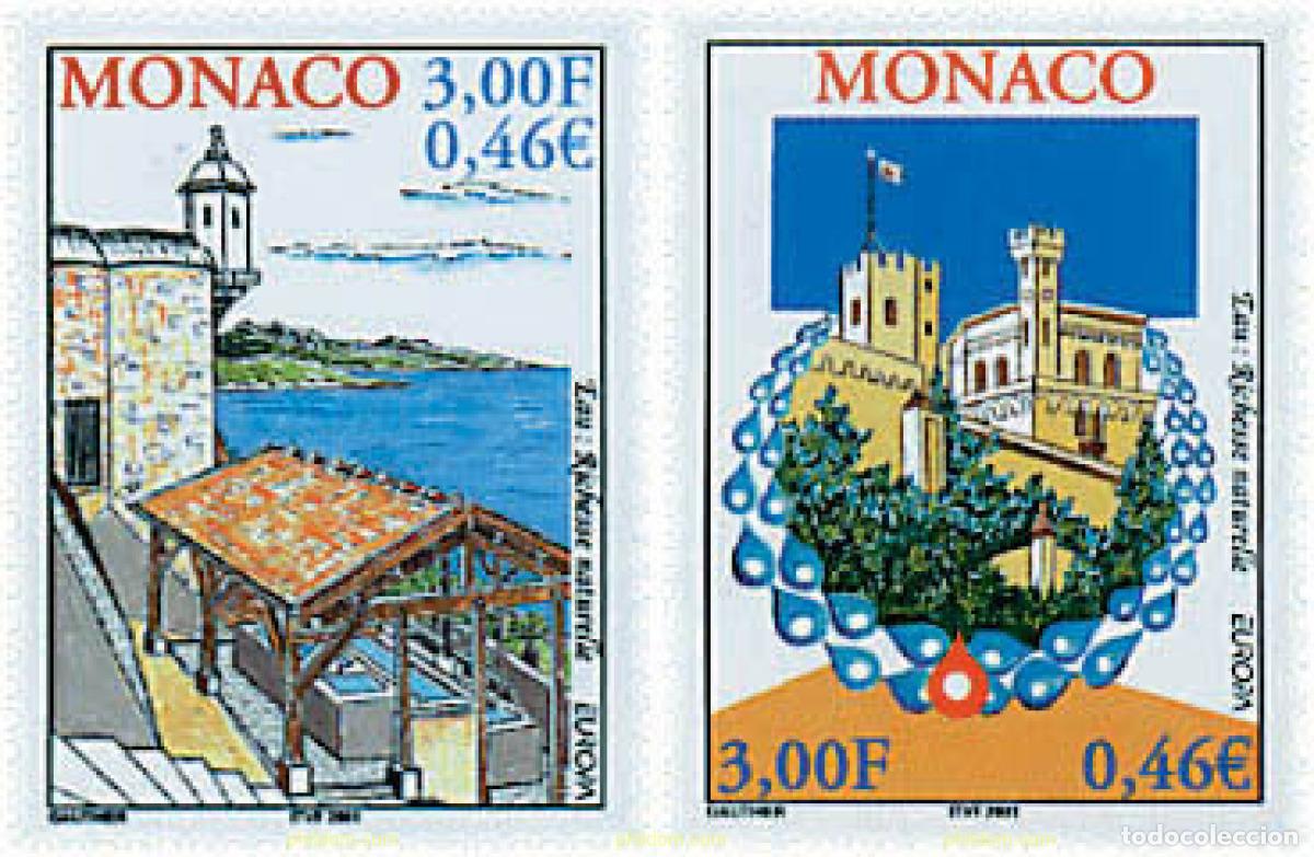 Sellos: 77102 MNH MONACO 2001 EUROPA CEPT. EL AGUA, RIQUEZA NATURAL
