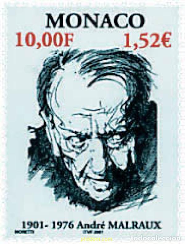 Sellos: 76858 MNH MONACO 2001 CENTENARIO DEL NACIMIENTO DE ANDRE MALRAUX