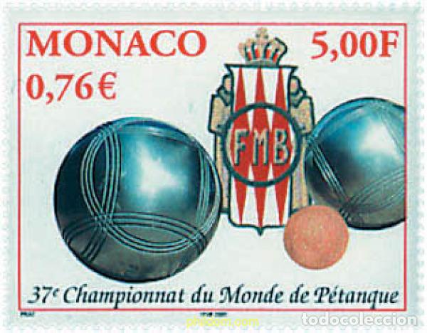 Stamps: 76864 MNH MONACO 2001 37 CAMPEONATO MUNDIAL DE PETANCA